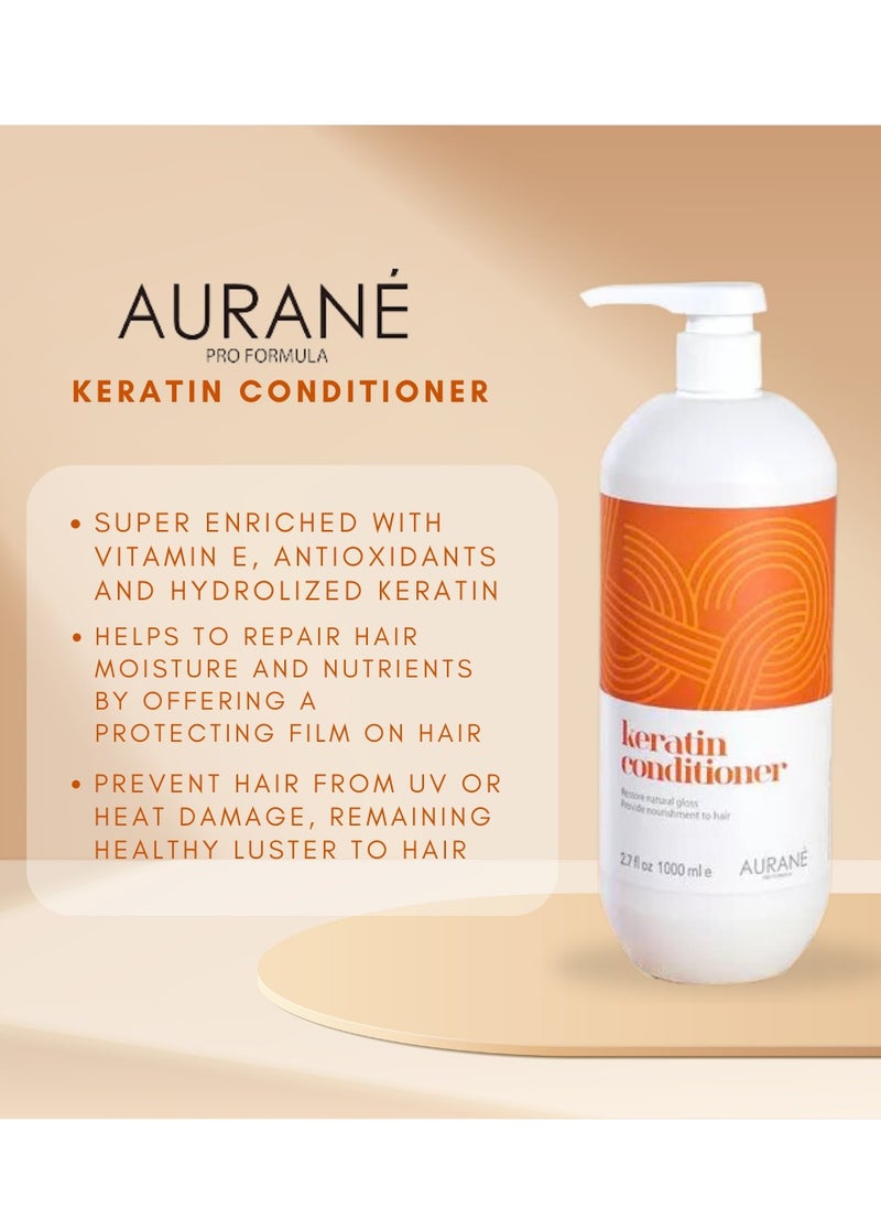 AURANE Keratin Shampoo & Conditioner 1000ml- Deep Hydration, Nourishing Formula for Silky Smooth Hair- Restorative Treatment - Sulfate-Free, Paraben-Free - Suitable for All Hair Types (1000ML X 2)  - Image 4