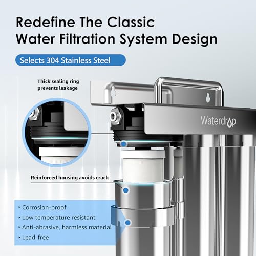Waterdrop TST-UF 0.01μm Ultra-Filtration Under Sink Water Filter System, Stainless Steel Water Filter for Sink, 5X Service Life Under Sink Water Filtration System, Removes 99% of Contaminants - Image 5