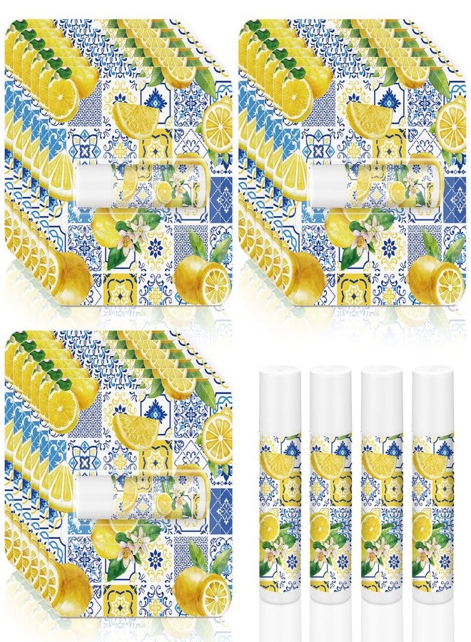Heigble 24 Pcs Italian Lemon Lip Balm Bulk Summer Lemon Party Favors Gifts - Image 1