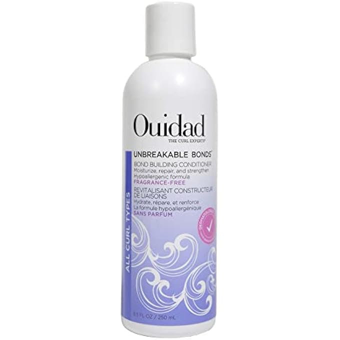 Ouidad UNBREAKABLE BONDS BOND BUILDING CONDITIONER FOR CURLY HAIR - FRAGRANCE FREE - 8.5 OZ - Image 1