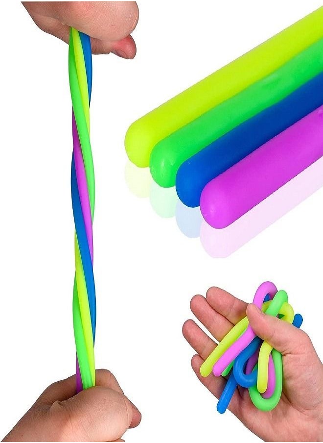 Generic - Monkey Noodle Fidget Toys Sensory Strings  Stress Relief Fidget Fine Motor Skills Learning 4 Pcs - Image 1