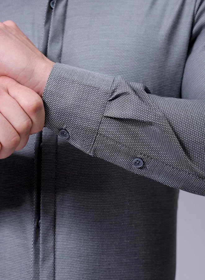شركة المرآب الهندية Men Slim Fit Solid Full Sleeves Cutaway Collar Formal Shirt