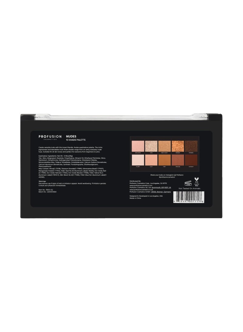 profusion 10 Shade Eyeshadow Palette – High Pigment, Multi-Finish, Travel Friendly - Image 3