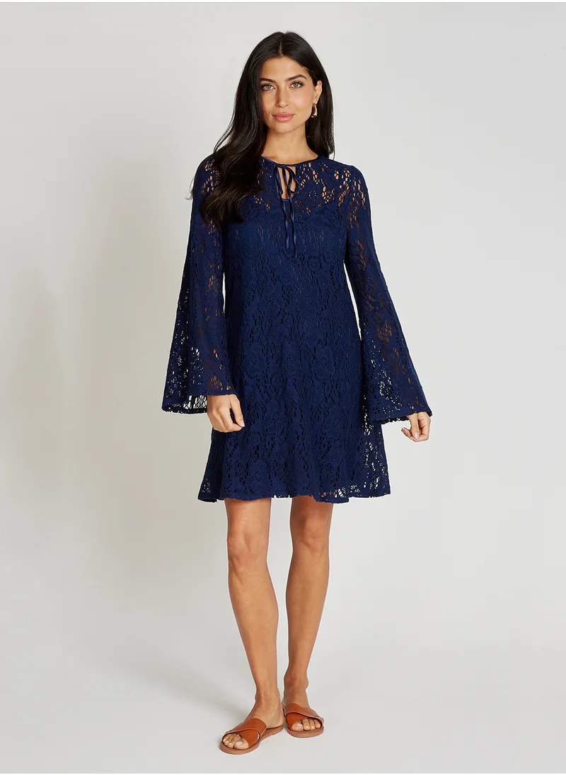 Little Mistress Crochet Mini Dress