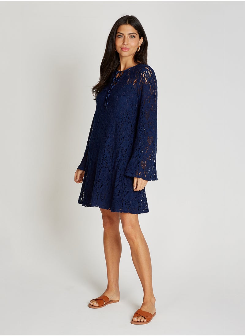 Little Mistress Crochet Mini Dress  - Image 4
