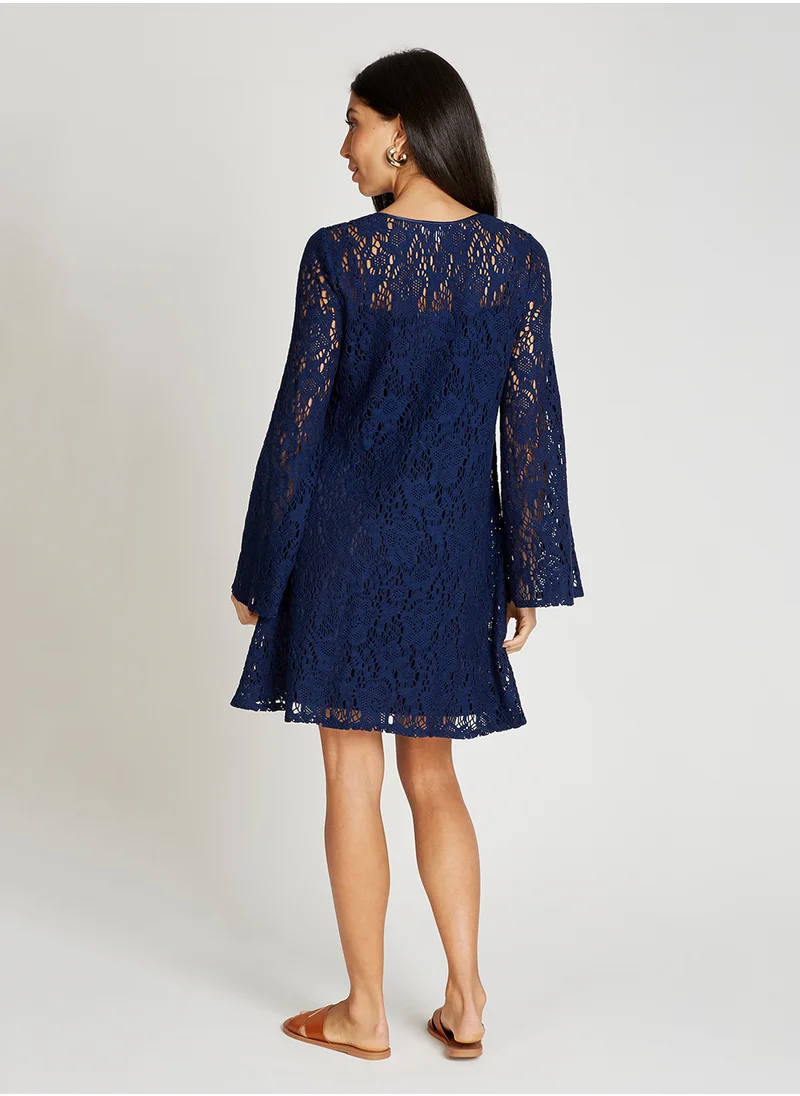 Little Mistress Crochet Mini Dress