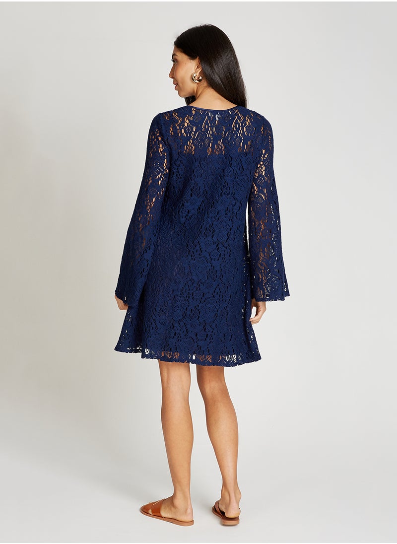 Little Mistress Crochet Mini Dress  - Image 2