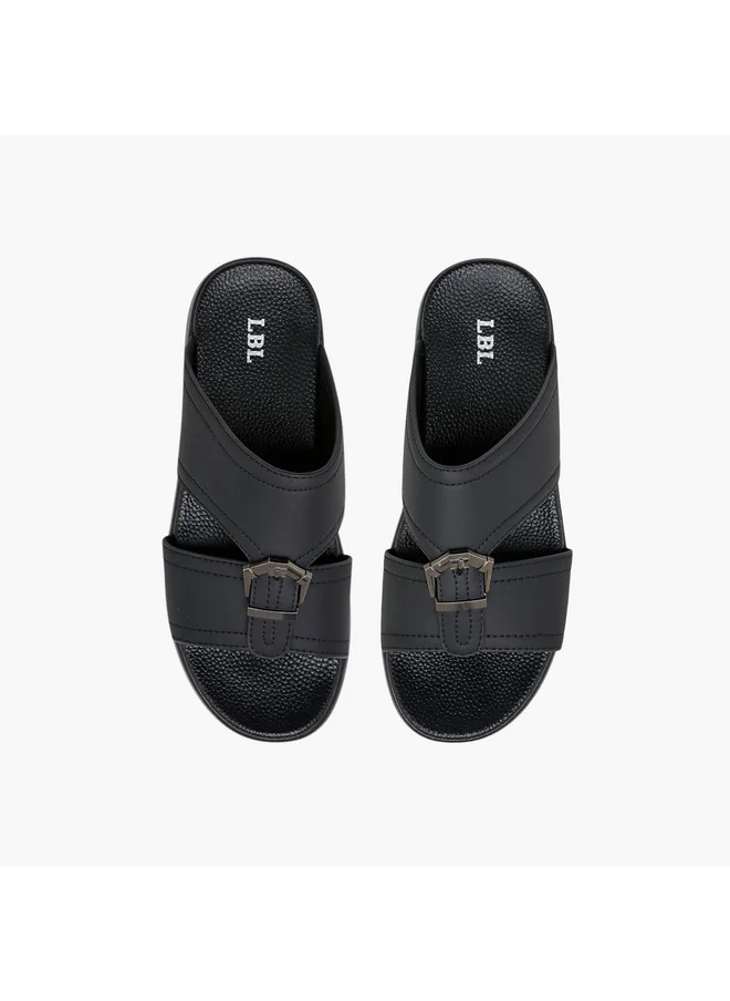 ال بي ال من شو اكسبرس Men Buckle Detail Slip-On Comfort Sandals
