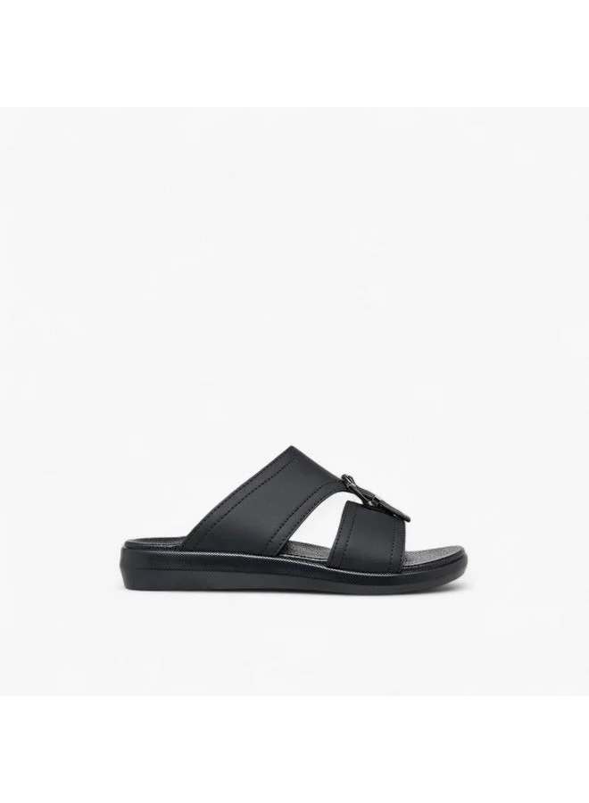 Men Buckle Detail Slip-On Comfort Sandals