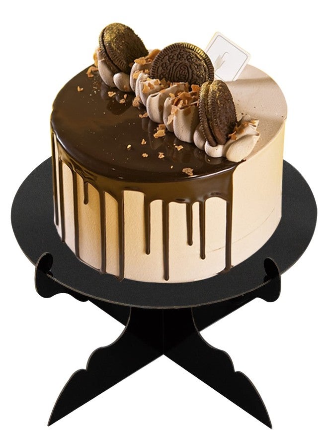 Bobobag 12 inch Cardboard Cupcake Stands & Cake Stands for Party (Black, One) - Image 3