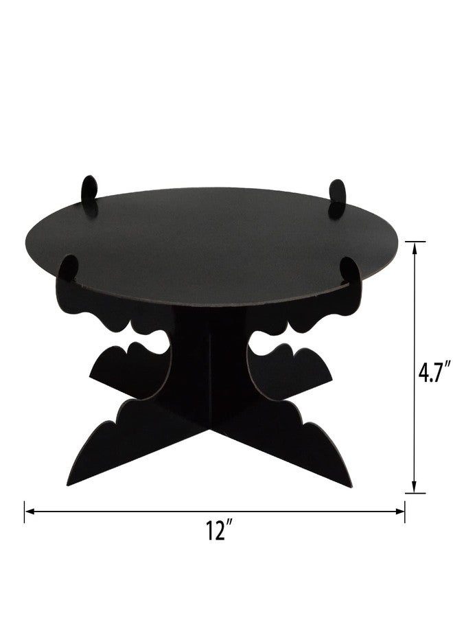 Bobobag 12 inch Cardboard Cupcake Stands & Cake Stands for Party (Black, One) - Image 2