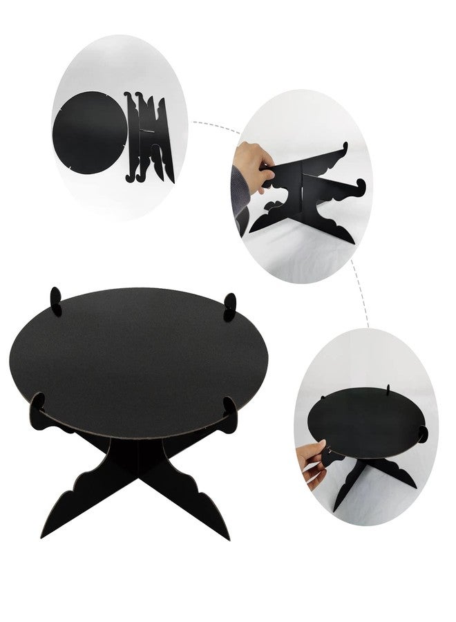 Bobobag 12 inch Cardboard Cupcake Stands & Cake Stands for Party (Black, One) - Image 4