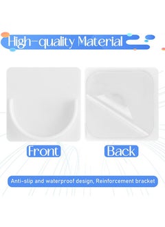 Generic Adhesive Curtain Rod Holder, 4pcs Curtain Rod Holders No Drilling, Wall Mounted Shower Rods Holder Tension Retainer for Bathroom, Bedroom, Wardrobe, Balcony, White  - Image 4
