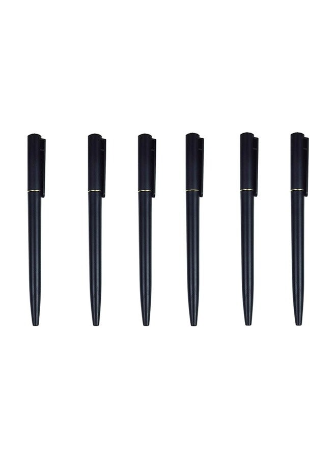 WooFree 6 Pack Slim Retractable Ballpoint Pens 0.7mm Medium Point Black ink - Image 1