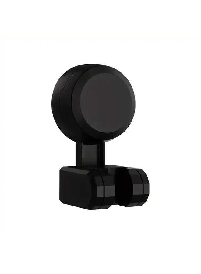 Black Suction Cup Shower Holder Portable Bathroom Accessory Enhanced Stability Flexibility - Image 1