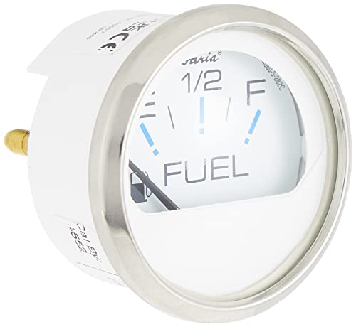 Faria - 3003.3544 13801 Chesapeake Stainless Steel Fuel Level Gauge (E-1/2-F) - 2", White - Image 2