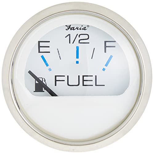 Faria - 3003.3544 13801 Chesapeake Stainless Steel Fuel Level Gauge (E-1/2-F) - 2", White - Image 5