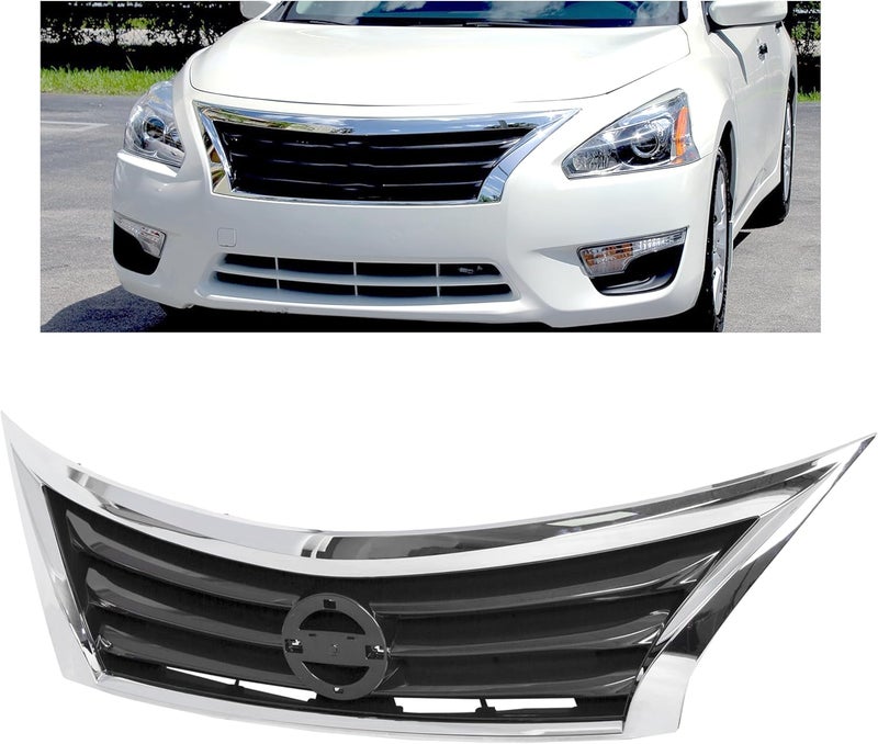 HECASA Front Bumper Grill Upper Grille for 2013-2015 Nissan Altima Sedan - Replacement for 623103TA0A NI1200250 - Image 1