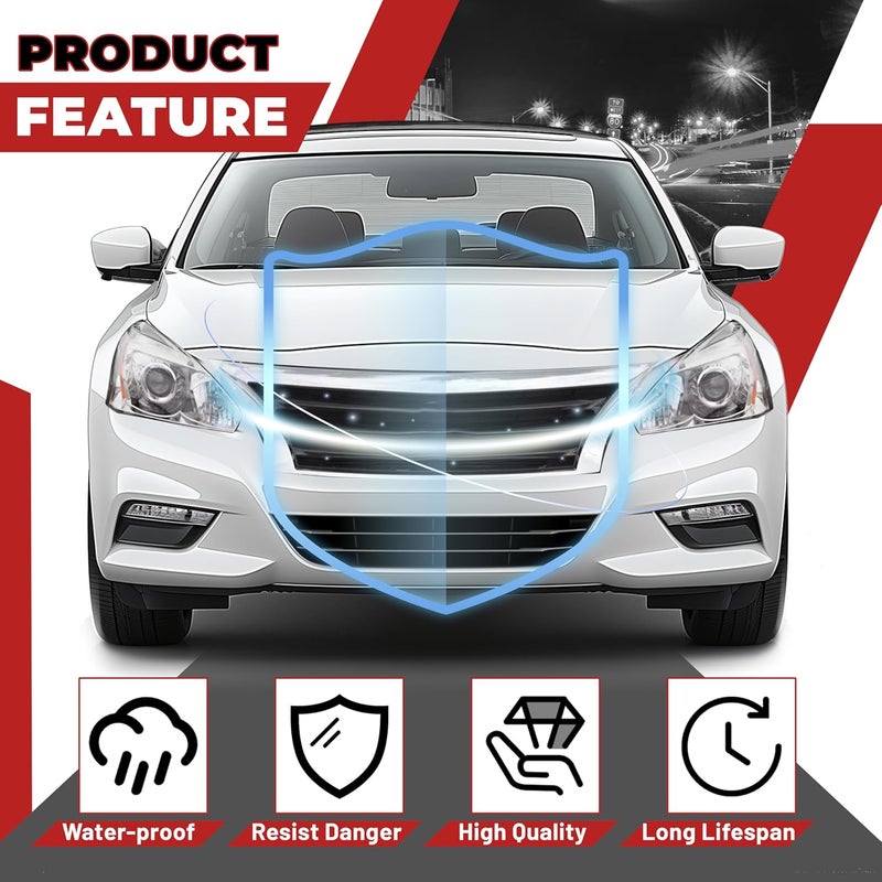 HECASA Front Bumper Grill Upper Grille for 2013-2015 Nissan Altima Sedan - Replacement for 623103TA0A NI1200250 - Image 4