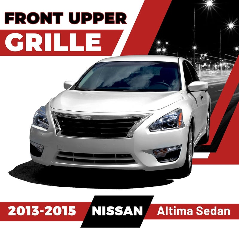 HECASA Front Bumper Grill Upper Grille for 2013-2015 Nissan Altima Sedan - Replacement for 623103TA0A NI1200250 - Image 2