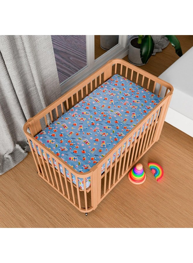 Homestic Homestic Baby Sheet | Reversible Baby Plastic Sheet | Crib Sheet for Baby | Bed Wetting Protector Sheet | Baby Mattress Sheet for Baby | Toddler Bed Sheet | 100x100 CM | Blue  - Image 2
