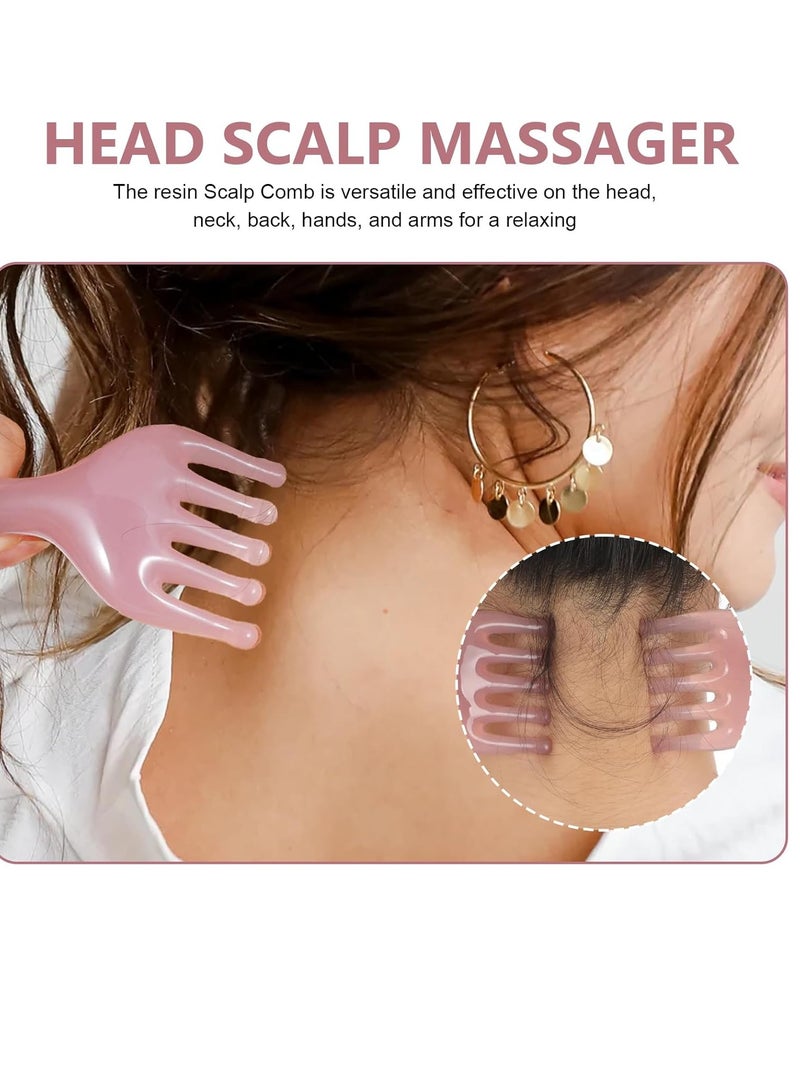 general Head Massager Scalp Massage Tool,Scalp Massage Comb,Five Claw Scalp Rake Gua Sha Tool,Portable Handheld Resin Relax Massage Tool for Soothing Head Neck Lymph for Father's Day Mother's Day Gifts - Image 4