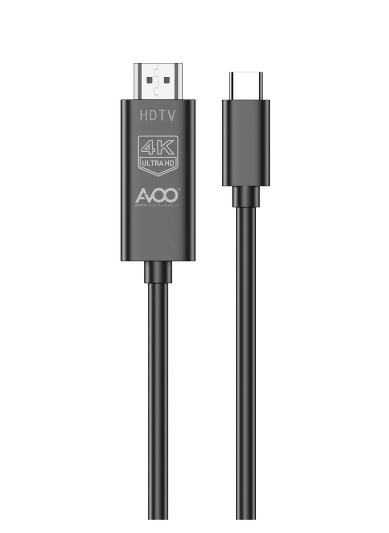 أفو محول HDMI لجهاز iPhone 15 \ 16 TYPE-C سامسونج - هواوي - أندرويد - آيفون  - Image 2