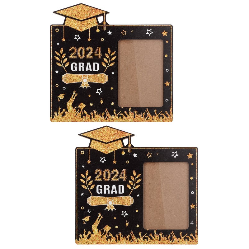📦 إطار خشبي لتزيين حفلة التخرج مقاس 9 82 9 63 0 39 بوصة تصميم بسيط 2 قطع - Image 1