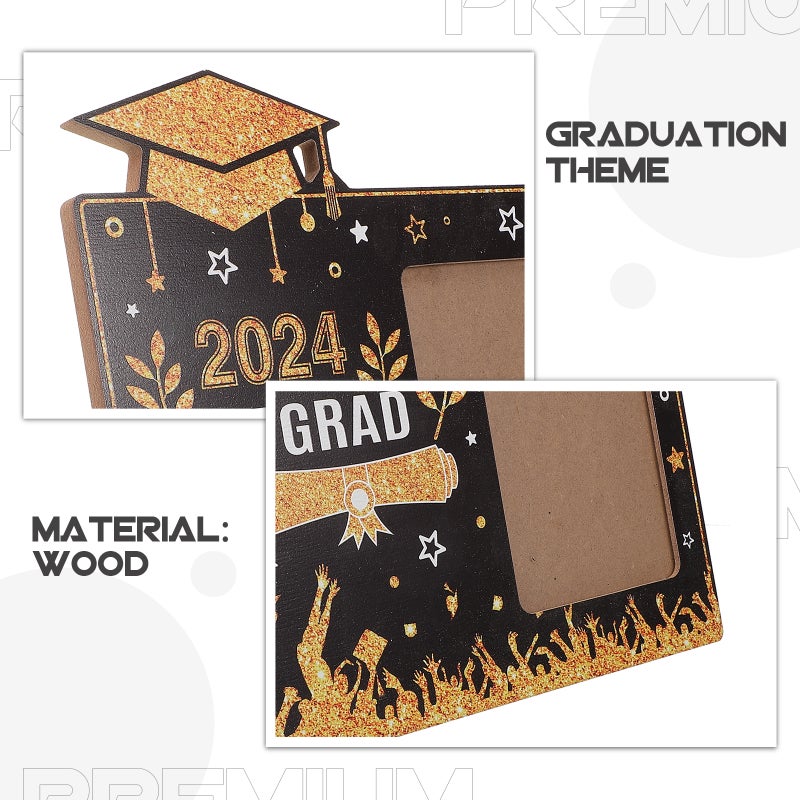 📦 إطار خشبي لتزيين حفلة التخرج مقاس 9 82 9 63 0 39 بوصة تصميم بسيط 2 قطع - Image 2