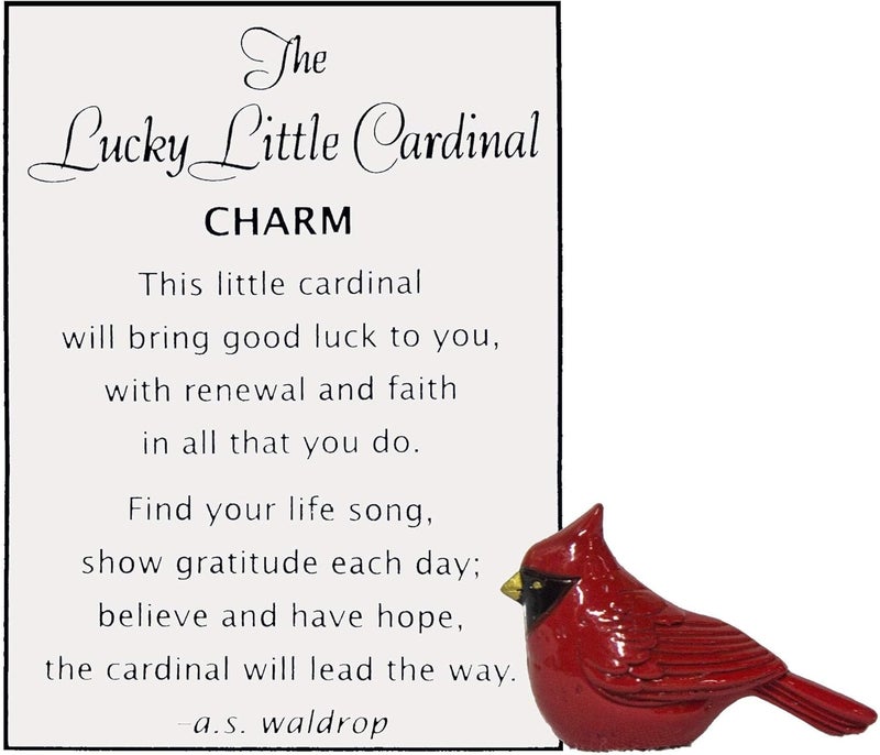 GANZ The Lucky Little Cardinal Charm with Story Card New - Image 1