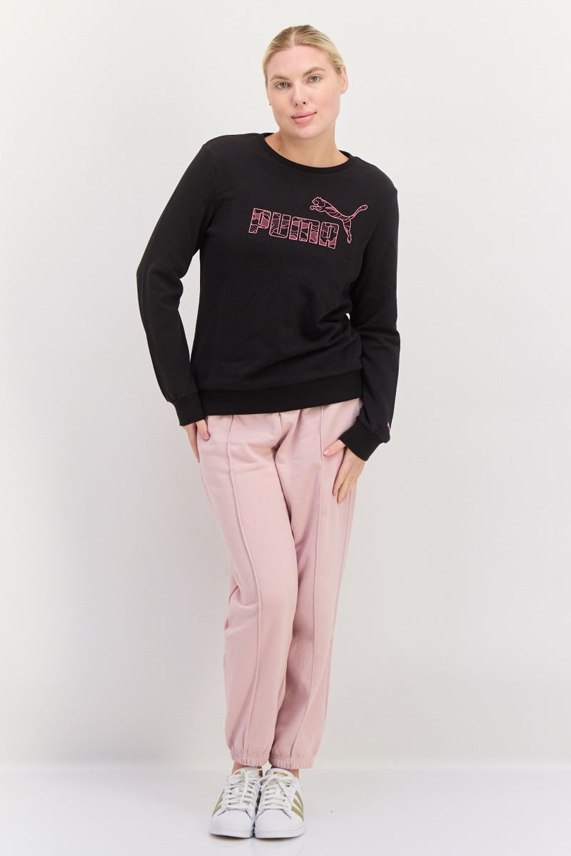 PUMA Women Sportswear Fit Long Sleeves Training Sweatshirt, Black  - Image 4