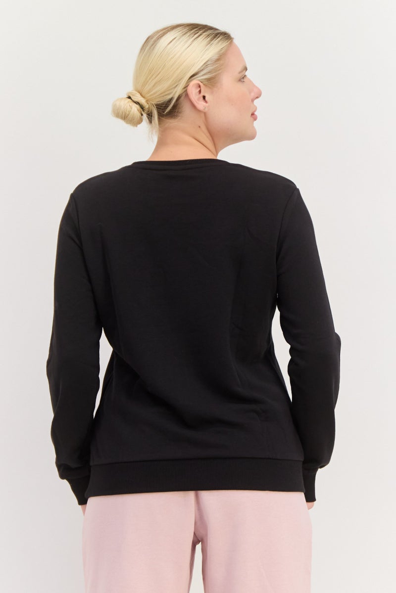 PUMA Women Sportswear Fit Long Sleeves Training Sweatshirt, Black  - Image 3