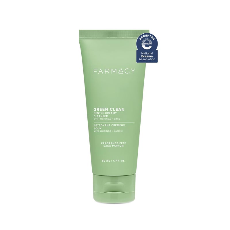 Farmacy Gentle Creamy Face Cleanser - Hydrating Facial Cleanser to Nourish & Help Remove Makeup & Impurities - Enriched with Aloe & Moringa Oil to Soothe, Purify & Refresh Skin (50ml) - Image 1