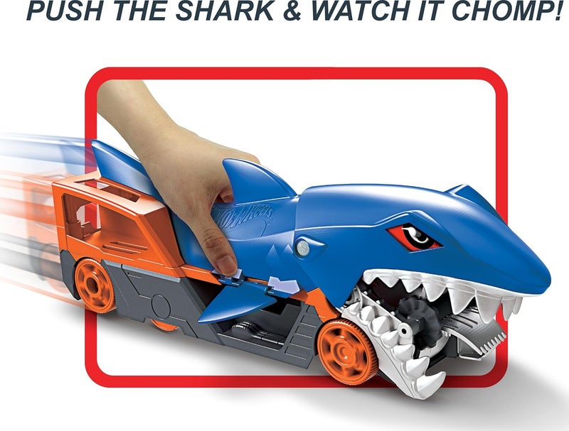 هوت ويلز مجموعة لعب ® Shark Chomp Transporter مع سيارة واحدة بمقياس 1:64 للأطفال من سن 4 إلى 8 سنوات - Image 3