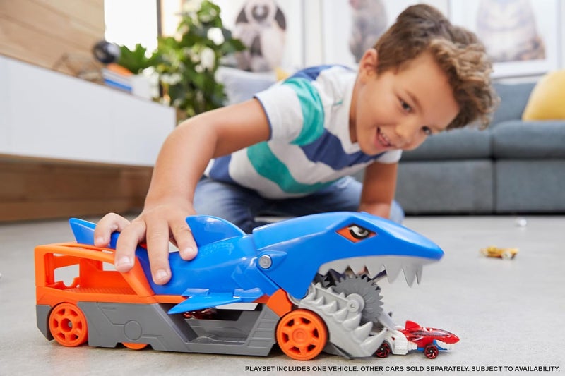 هوت ويلز مجموعة لعب ® Shark Chomp Transporter مع سيارة واحدة بمقياس 1:64 للأطفال من سن 4 إلى 8 سنوات - Image 2