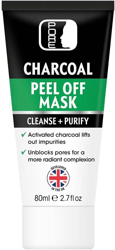 PORE Blackhead peel off face mask with Activated Bamboo Charcoal to Remove Blackheads Impurities for Men and Women Purifying deep cleansing and suitable for all skin types 80ml Tube - Image 1