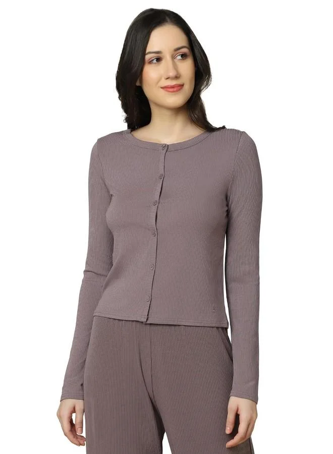 ترايامف Triumph Natural Spotlight Ribbed Texture Full Sleeves Cardigan Grey