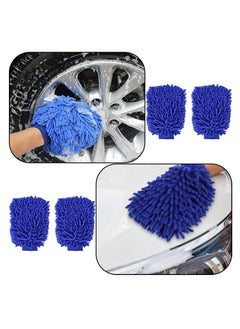 Oasisgalore 2 PCS Double Sided Microfiber Car Wash Mitt Car Washing Gloves Waterproof Car Wash Rag Sponge Kit  - Image 3