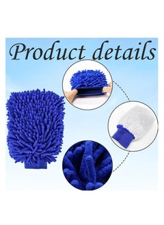 Oasisgalore 2 PCS Double Sided Microfiber Car Wash Mitt Car Washing Gloves Waterproof Car Wash Rag Sponge Kit  - Image 2