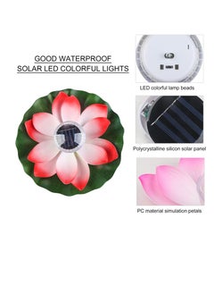 SYOSI Solar Outdoor Lights, Solar Lotus Flowers Lights, LED Garden Lights, Floating Pool Lights, Lotus Flower Decoration  - Image 5