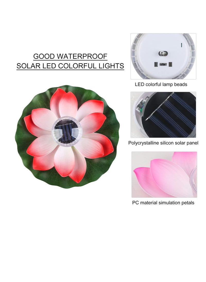 SYOSI Solar Outdoor Lights, Solar Lotus Flowers Lights, LED Garden Lights, Floating Pool Lights, Lotus Flower Decoration  - Image 5