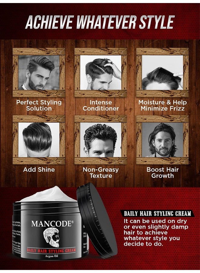 MAN CODE Mancode Hair Styling Cream For Men - 100 Gr | For Daily Use Style & Nourishment | Non-Sticky, Non-Oily | Paraben & Sulphate Free | Itch Free Daily Hair Cream | Uv Protect & Care | Soft & Manageable Hair  - Image 3
