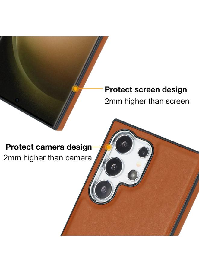 S-TOP Case For Samsung Galaxy S24 Ultra 5G Leather Texture Full Coverage Phone Case - Image 4