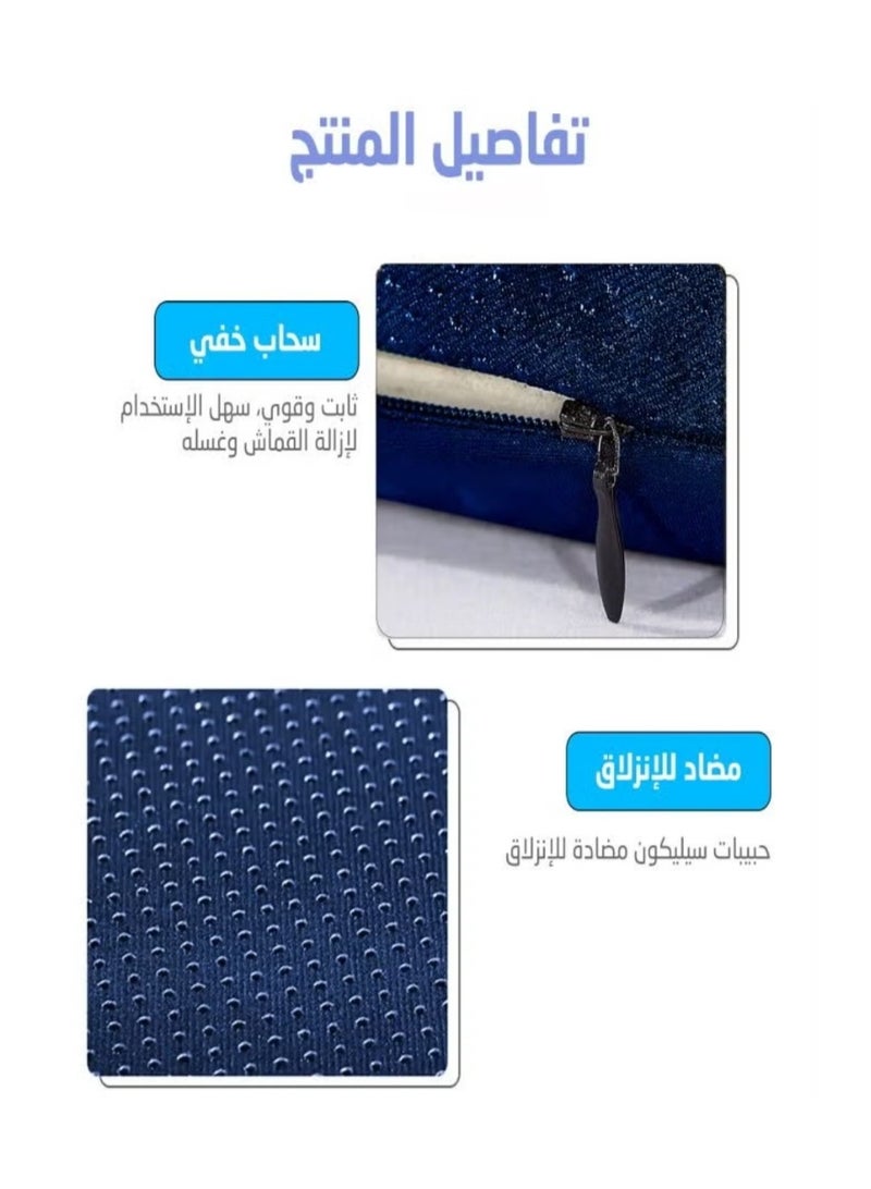 ارينا مسند مقعد مربع ميموري فوم  بحجم 40×40×4 سم، مصنوع من رغوة الذاكرة لتوفير دعم مريح وتخفيف آلام العصعص والظهر أثناء الجلوس لفترات طويلة. - Image 3