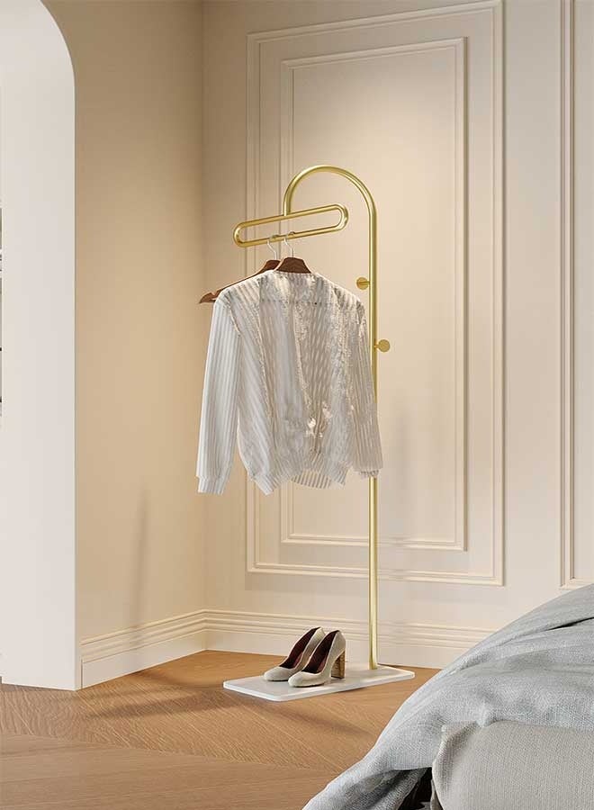 RAWAID Freestanding Coat Rack with Marble Rock Slab Base, Sturdy & Stable Metal Clothing Racks for Clothes Hats Bags Purses, Standing Coat Hanger for Entryway Bedroom Hallway Bathroom Living Room Corridors - Image 3