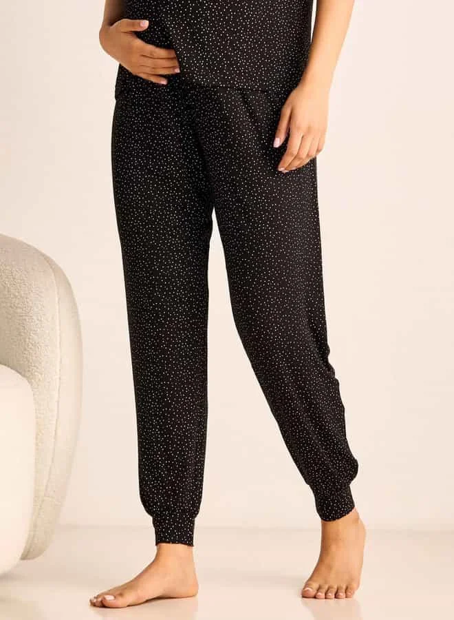 Splash FAV Printed Maternity T-shirt and Pyjama Set