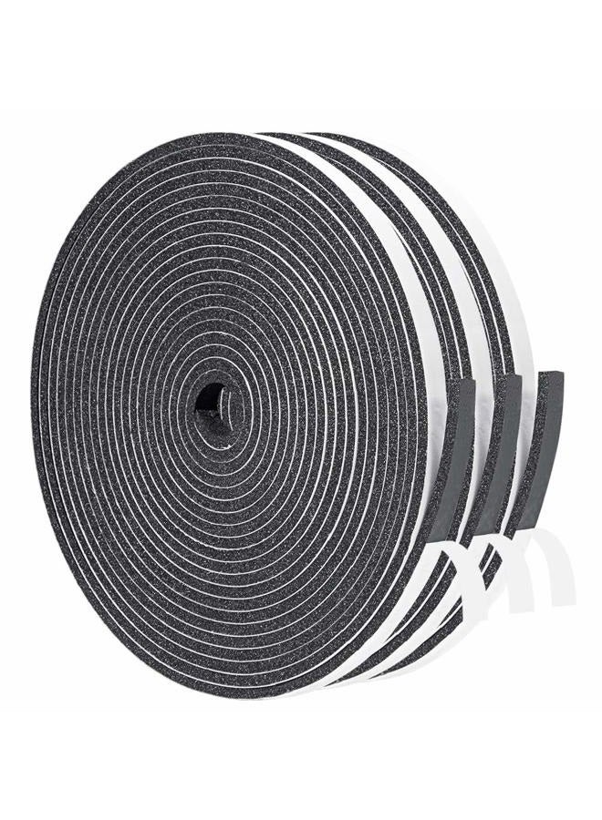 Yotache Foam Tape 3 Strips Total 50 Feet Long 1/4 Inch Wide X 1/8 Inch Thick, Weather Stripping for Doors and Window High Density Foam Seal Tape Sliding Door Weather Strip, 3 X 16.5 Ft Each - Image 1