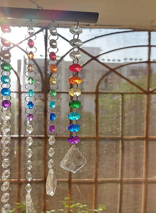 LIGHT WAVE Beautiful Sparkling Crystal Rainbow Sun-Catcher Ball Prism Pendant Hanging, Window, Garden, Balcony Hanging Ornament, Car Hanging (Model 23) - Image 3
