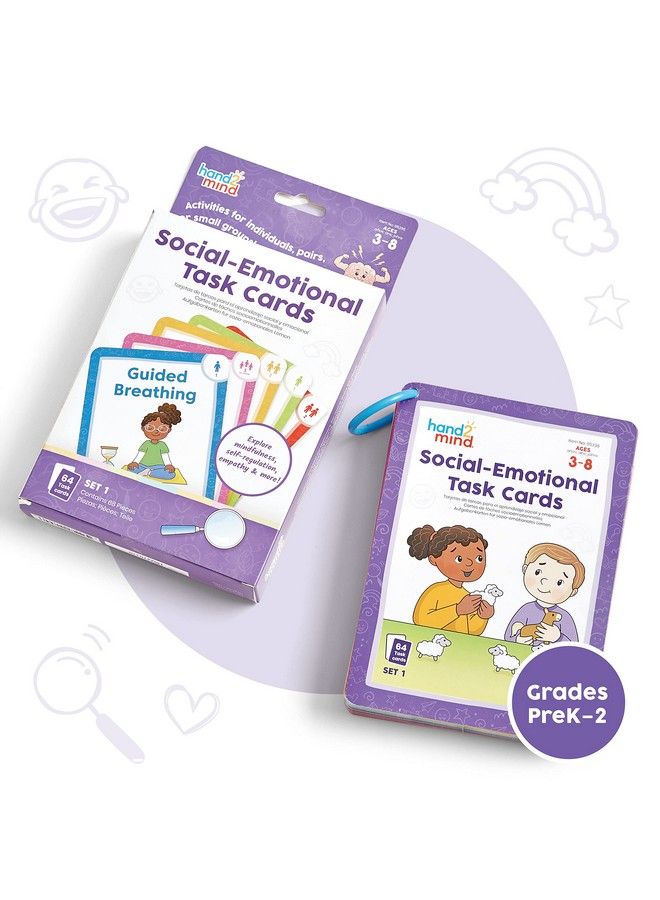 hand2mind Social Emotional Task Cards For Ages 3+ Social Emotional Learning Activities Calm Down Corner Play Therapy Toys For Counselors Sel Games Preschool Card Games Feelings Flash Cards - Image 3