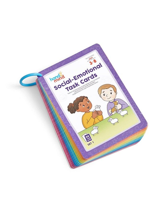 hand2mind Social Emotional Task Cards For Ages 3+ Social Emotional Learning Activities Calm Down Corner Play Therapy Toys For Counselors Sel Games Preschool Card Games Feelings Flash Cards - Image 1